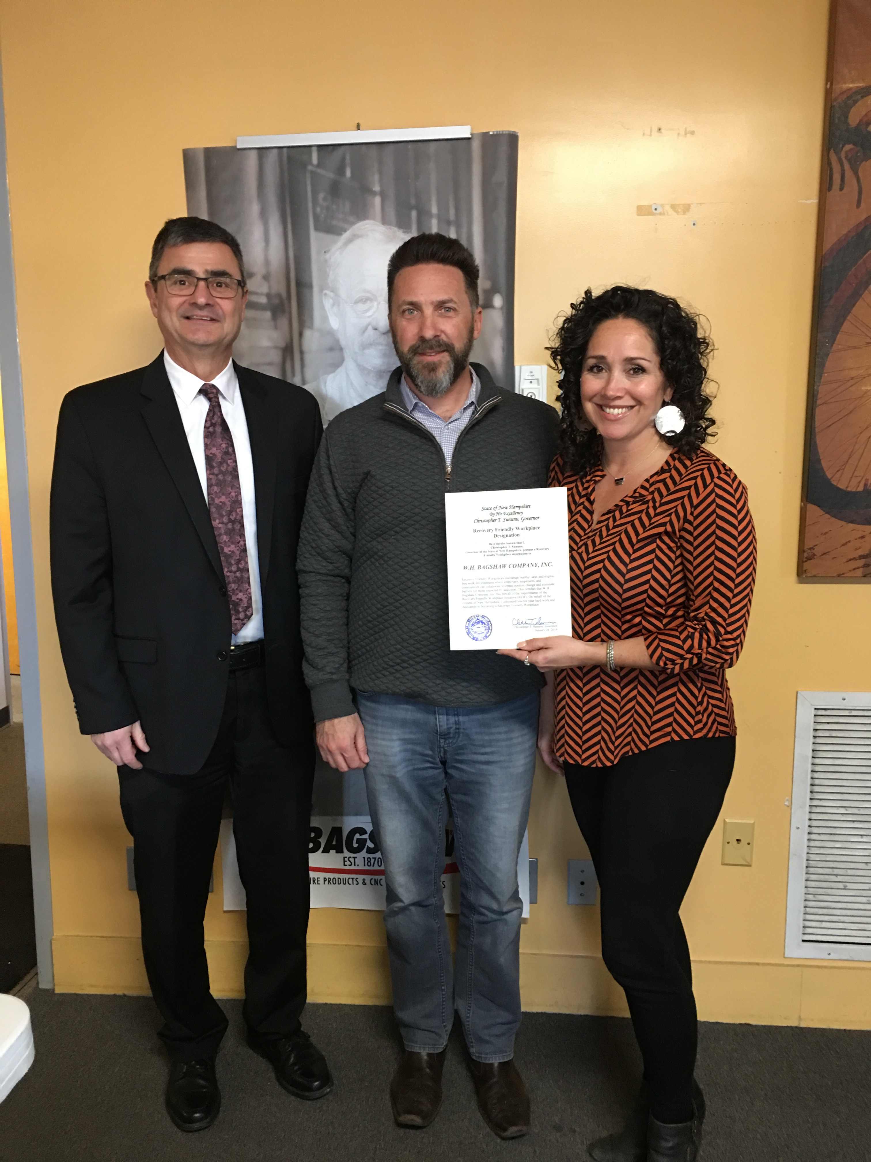 W.H. Bagshaw, Inc. receives designation certificate