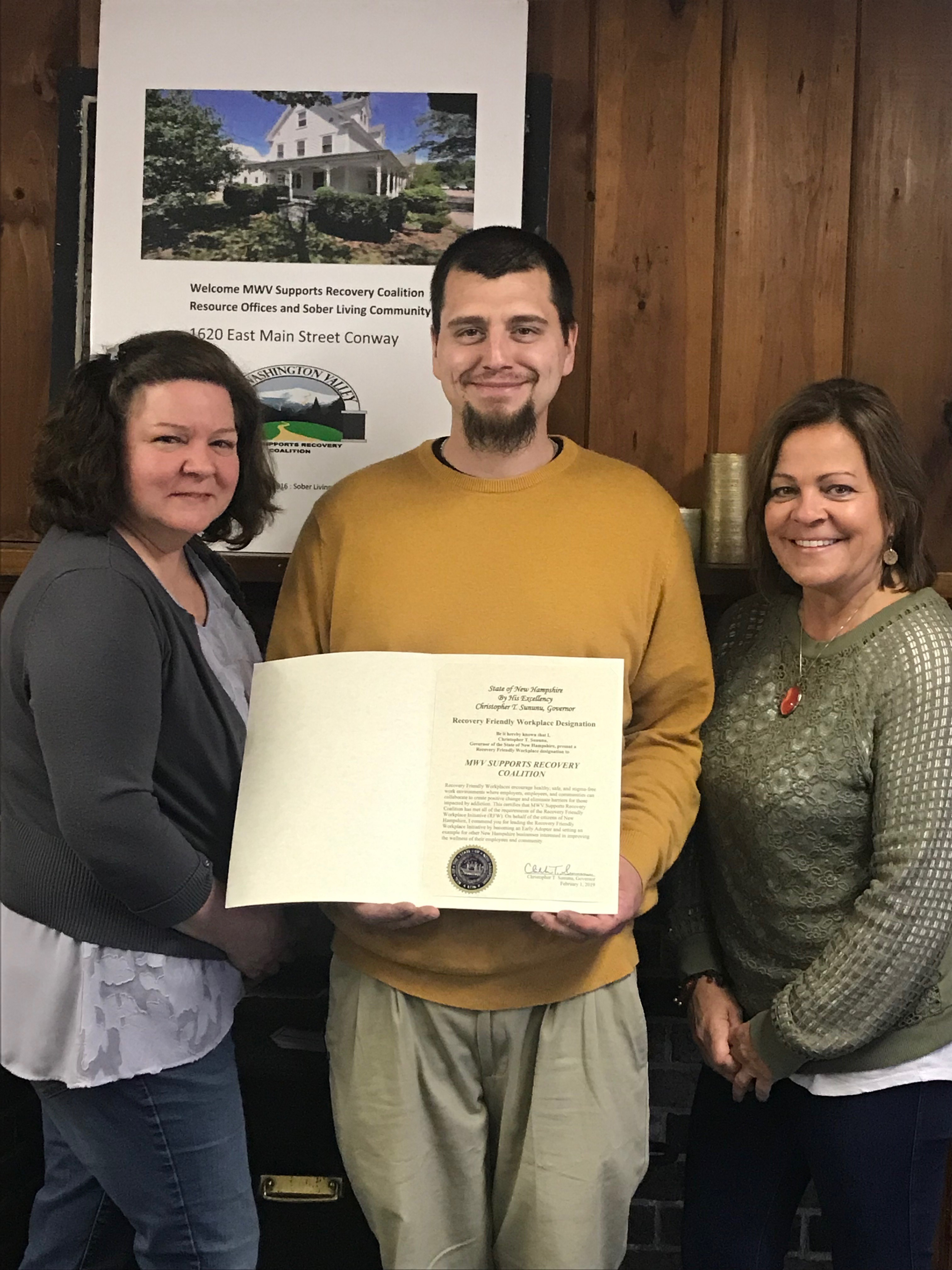 MWV Supports Recovery receives RFW designation certificate
