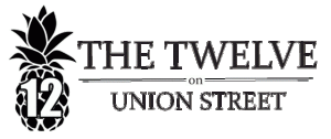 black and white text with pineapple
