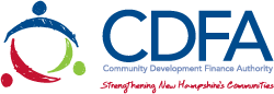 Community Development Finance Authority Logo, Blue Acronym CDFA