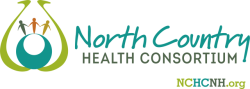Logo with people holding hands and text that reads North Country Health Consortium