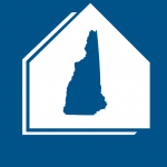 BLUE BACKGROUND WHITE HOUSE WITH NH STATE